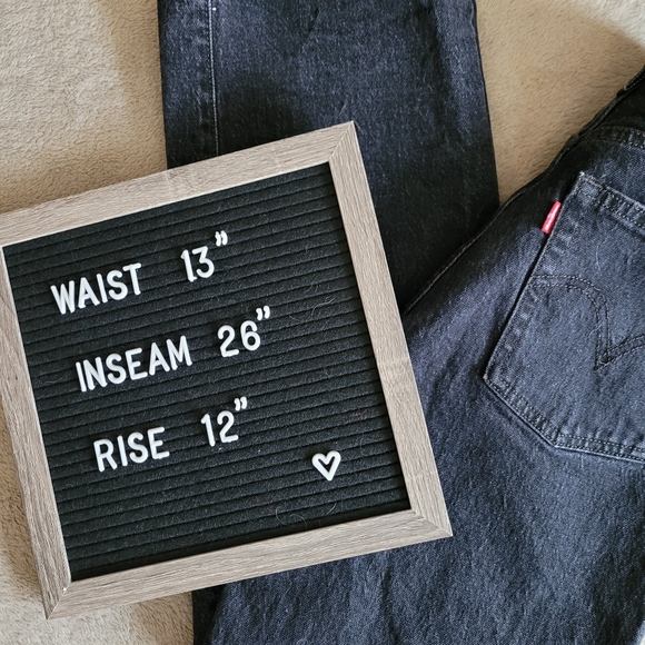 Levi's Ribcage Straight Feelin' Cagey Black size 27 - Picture 11 of 16